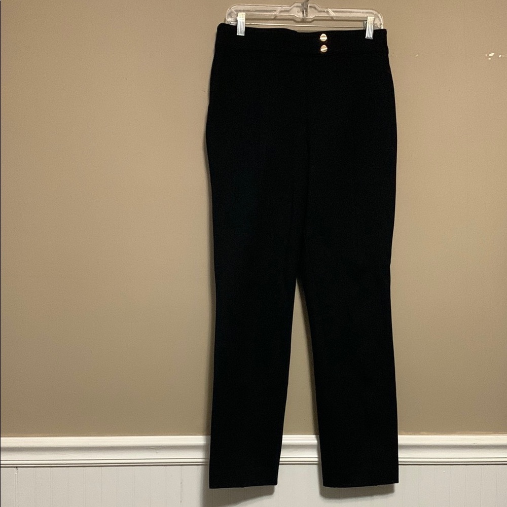 SPANX Women’s Perfect Ponte Tab Ankle Straight Size Large Black Pant Office